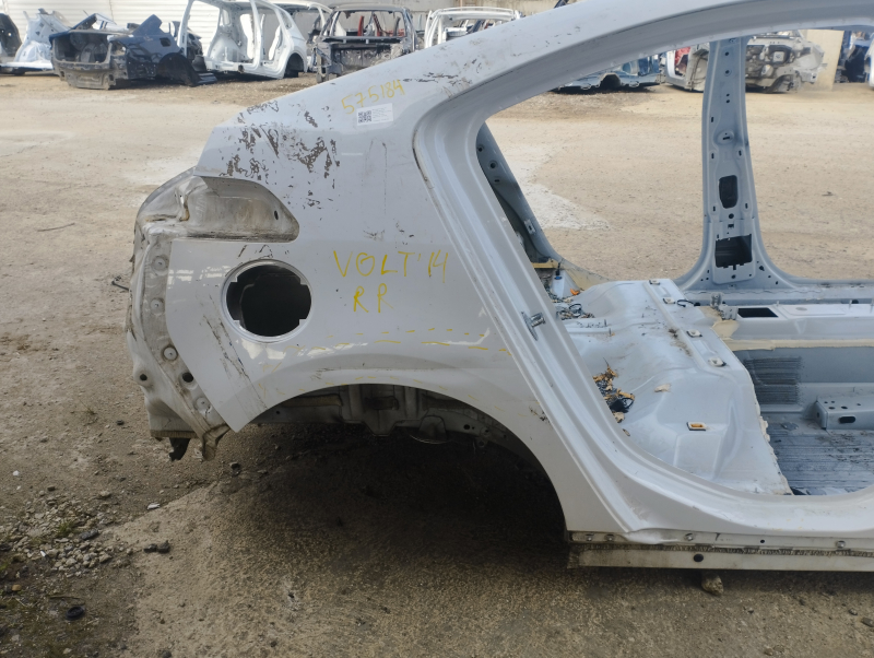 Quarter wing rear right Chevrolet Volt 11-15 on the body, white, dented, bumps
