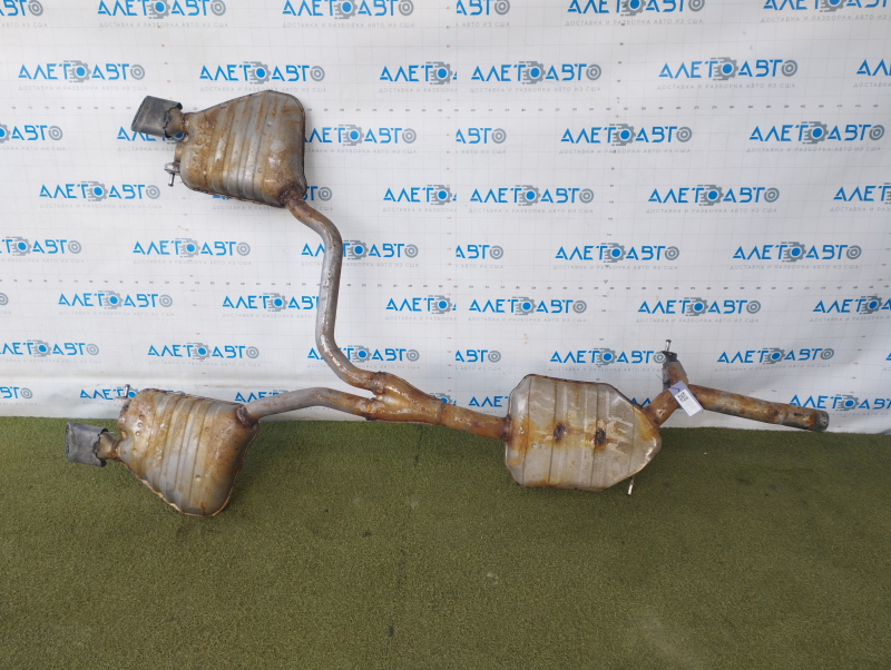 Muffler rear part with barrels Audi Q5 8R 09-17 2.0T with chrome tips, rusty