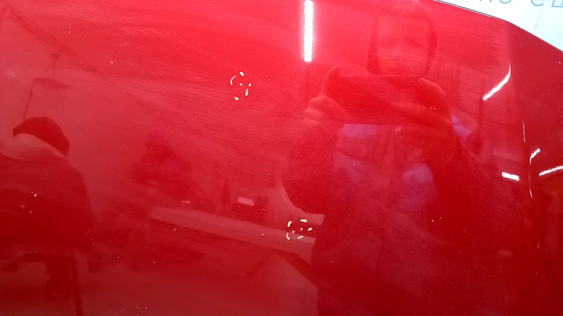 Naked hood Mazda CX-9 16- red 46V, aluminum, sand