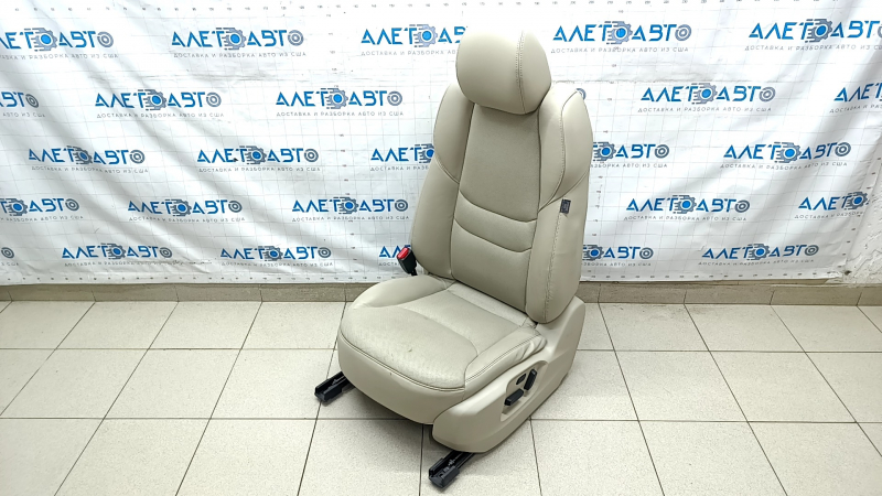 Driver's seat Mazda CX-9 16- with airbag, electric, heated, leather, beige, for cleaning