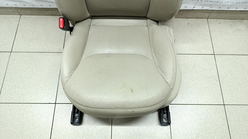 Driver's seat Mazda CX-9 16- with airbag, electric, heated, leather, beige, for cleaning