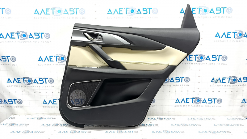 Door trim card rear right Mazda CX-9 16- leather, beige, BOSE, with curtain, scratches