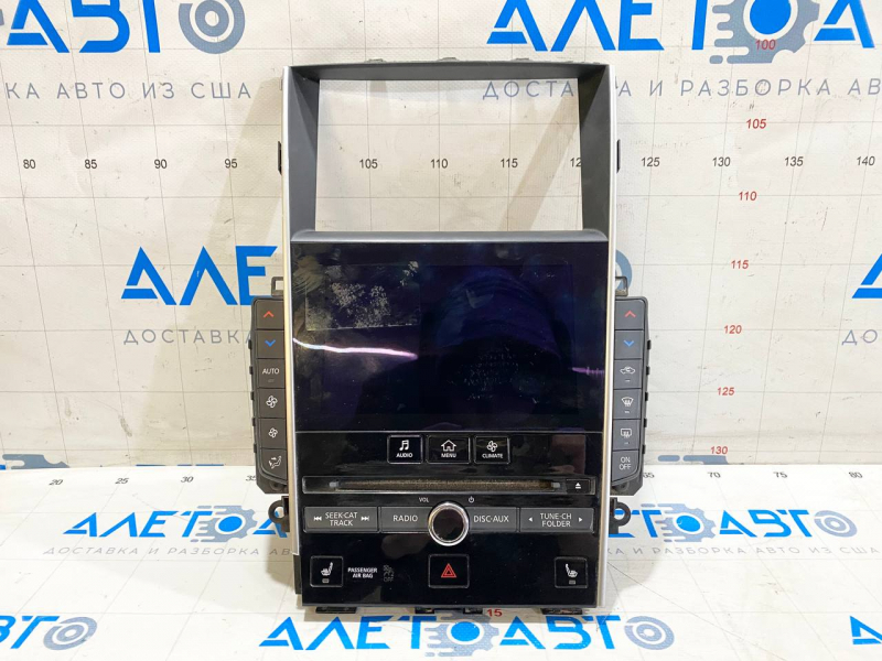 Control panel Infiniti Q50 14-16 under seat heating, scratches, dust under the screen