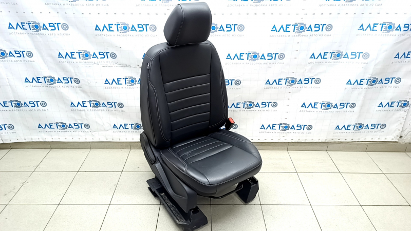 Passenger seat Ford C-max MK2 13-18 with airbag, mechanical, heated, leather, black, for cleaning