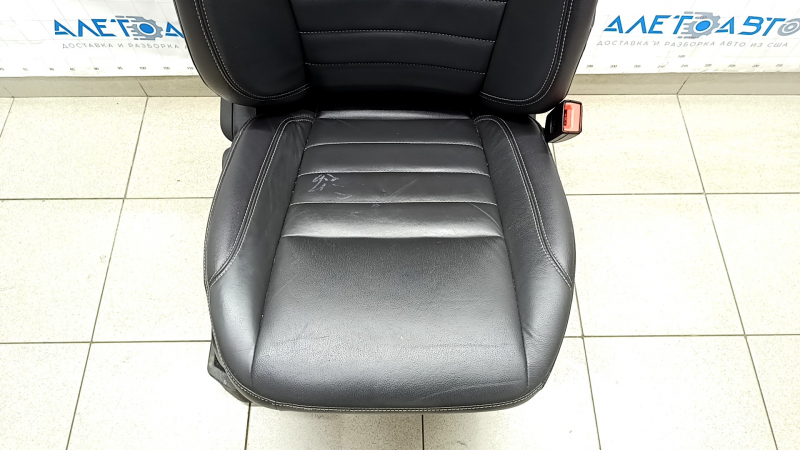 Passenger seat Ford C-max MK2 13-18 with airbag, mechanical, heated, leather, black, for cleaning