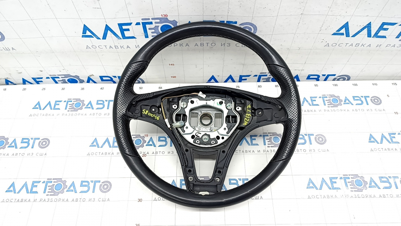 Naked steering wheel Mercedes W213 E 300/400/43/63 17-18 with heated petals, black leather, scratches