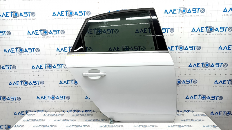 Door assembly rear right Audi A4 B8 08-16 sedan, white LS9R, keyless