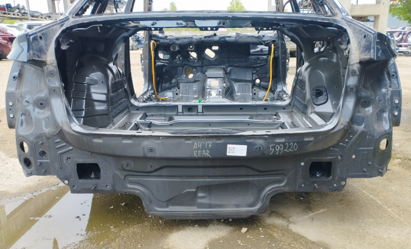 Rear panel Audi A4 B9 17- 2 parts, on the body, graphite