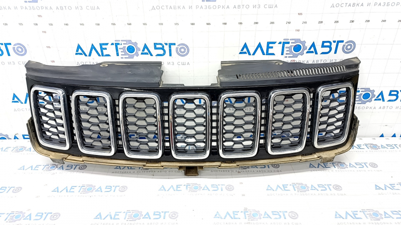 Radiator grill grill Jeep Grand Cherokee WK2 17- complete honeycomb chrome, frame black gloss