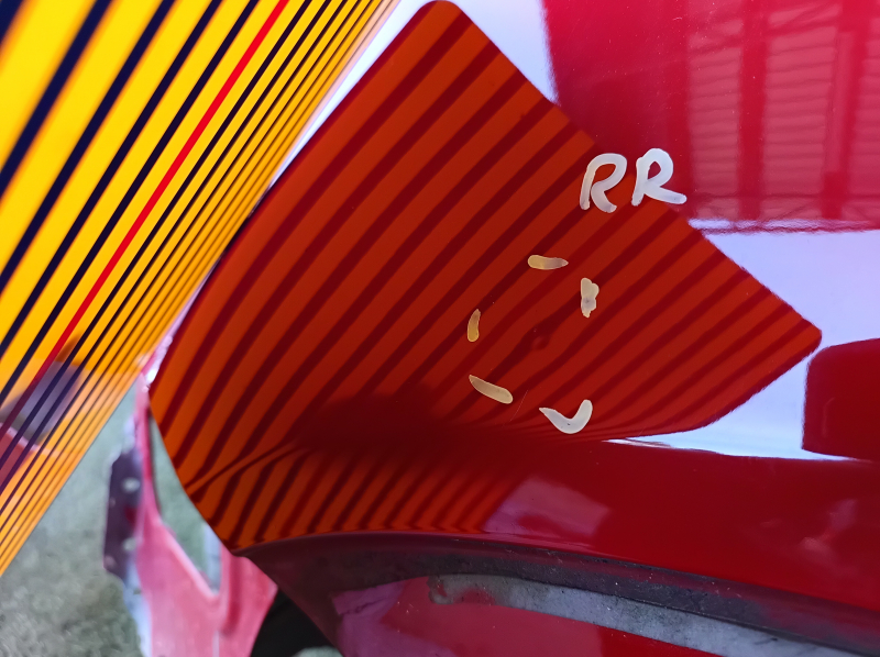 Quarter wing rear right Mercedes GLA 15-20 red, pokes