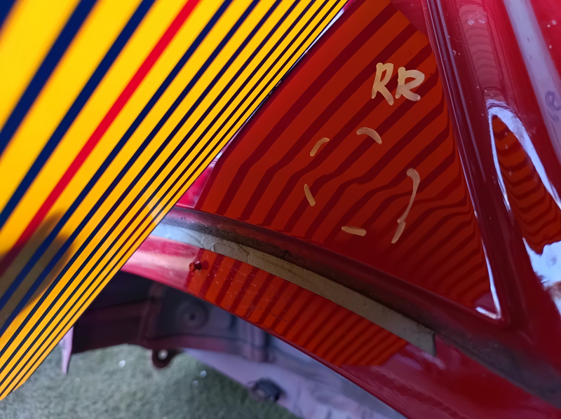 Quarter wing rear right Mercedes GLA 15-20 red, pokes