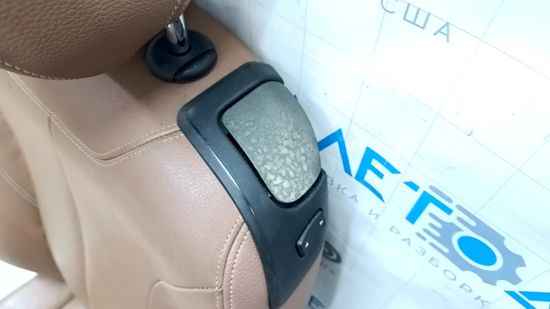 Driver's seat BMW 4 F32 14-20 Coupe with airbag, electric, heated, memory, brown leather, faded plastic, scratches