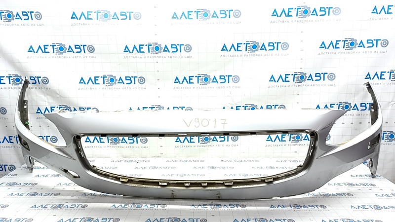 Front bare bumper Volvo V90 17-20 usa T5, T6 for parking sensors and headlight washers, bumper defect