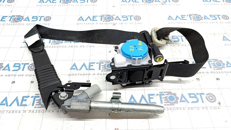 Passenger seat belt with tensioner Mazda 6 13-17 black, for cleaning