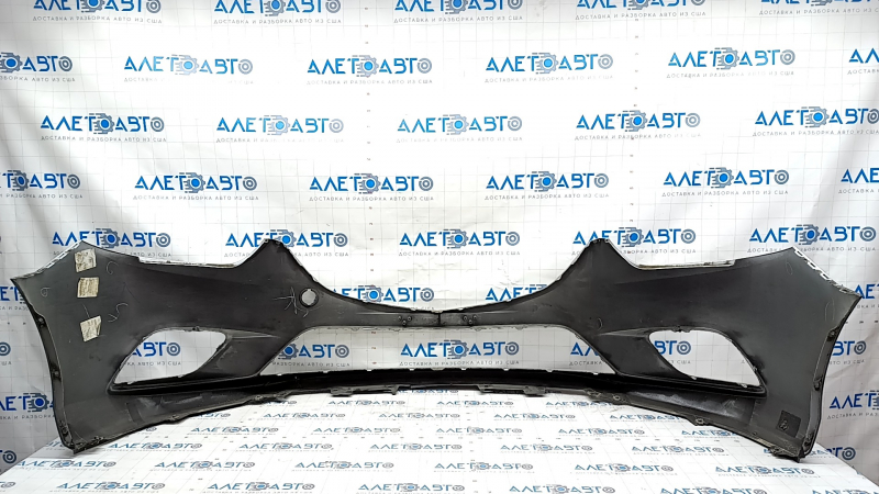 Front bare bumper Mazda 6 13-17 without washers and parking sensors, silver, torn, scratches, broken mount