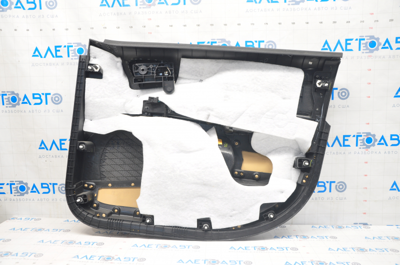 Door trim card front left Dodge Journey 11- black with dark beige insert leather, armrest leather, black stitching, for cleaning