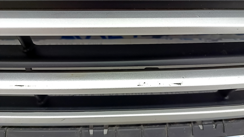 Radiator grill grill Hyundai Elantra AD 17-18 prerest, matte chrome, with emblem, scratches, sand, non-factory holes