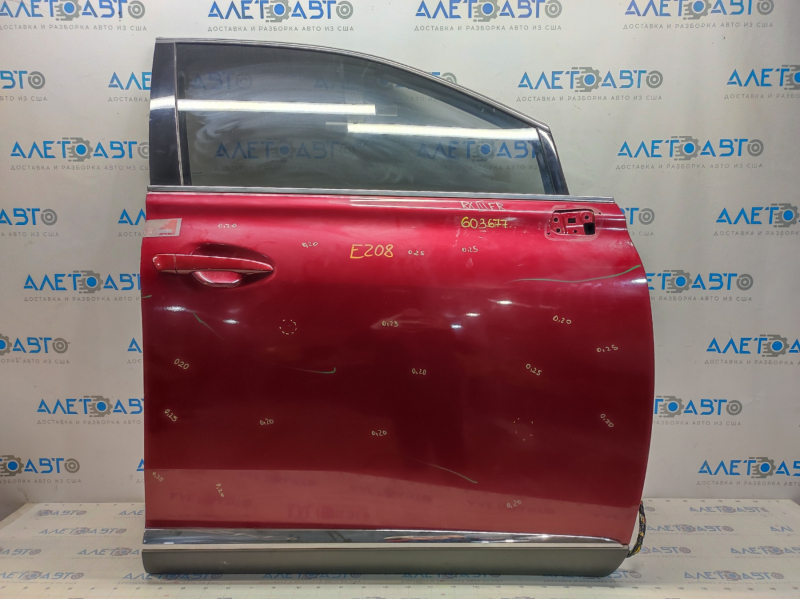 Door assembly front right Lexus RX350 RX450h 10-15 red 3R1, keyless, bumpers, painted