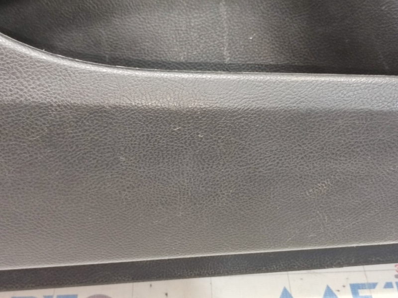 Door trim card front left Ford Fusion mk5 13-16 black with black insert cloth, armrest leather, molding gray gloss, scratches