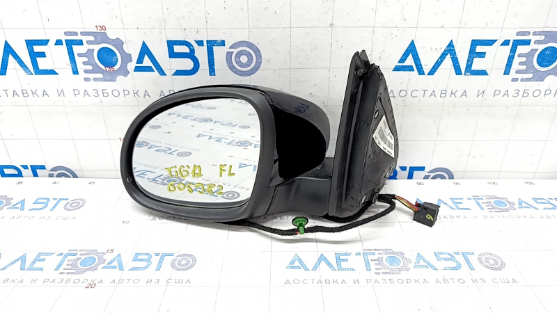 Side mirror left VW Tiguan 09-17 6 pins, turn signal, heated, black, scratches