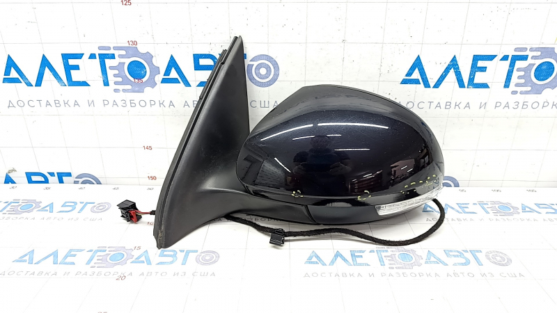 Side mirror left VW Tiguan 09-17 6 pins, turn signal, heated, black, scratches