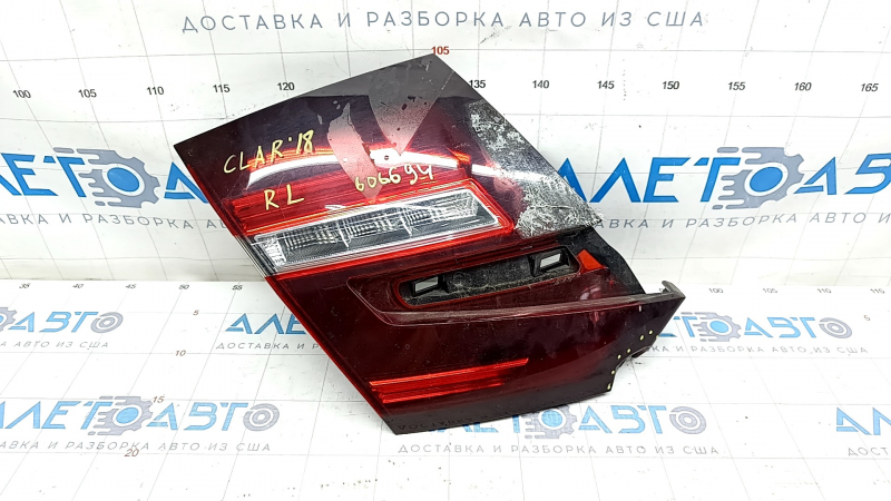 Inner taillight trunk lid left Honda Clarity 18-21 usa no fragment, on spare parts