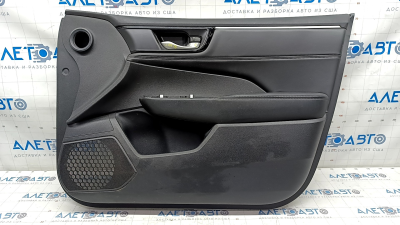 Door trim card front right Honda Clarity 18-21 usa black, leather insert, worn