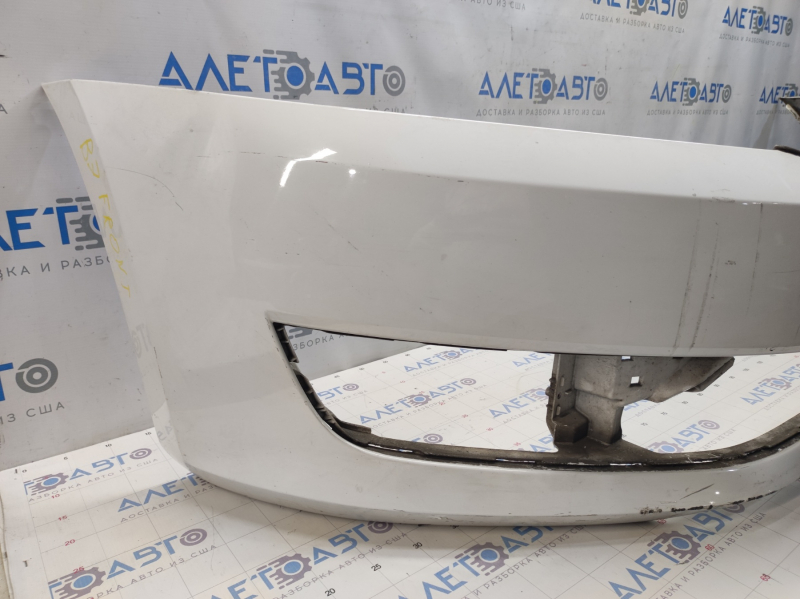 Bare front bumper VW Passat b7 12-15 USA, white LB9A, scratches, non-factory holes