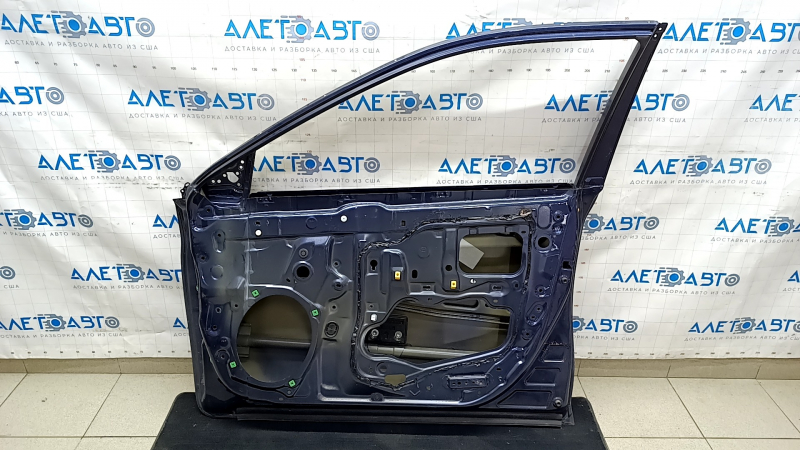 Door bare front right Toyota Camry v55 15-17 usa, blue 8W6, dented, bumps, chip