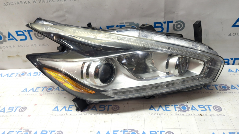 Headlight front right Nissan Murano z52 15-18 bare prerest halogen, dark, for polishing