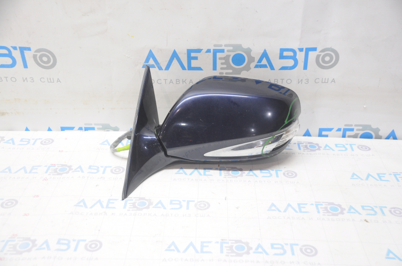 Left side mirror Lexus GS350 GS450h 08-11 14 pins, turn signal, heated, auto folding, blue, broken turn signal