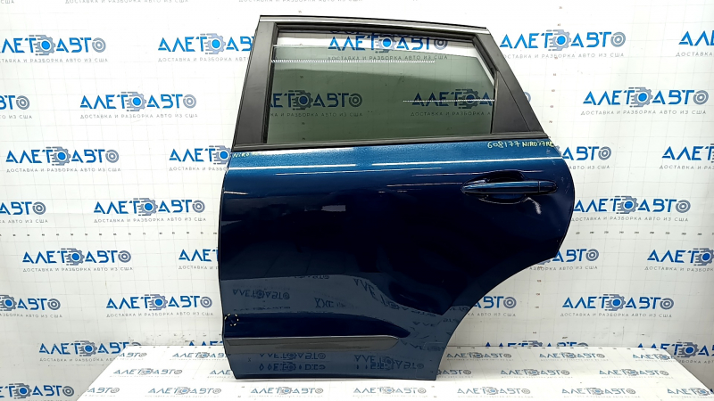 Door assembly rear left Kia Niro 17-22 blue C3U, tinted, paint 0.25, dent