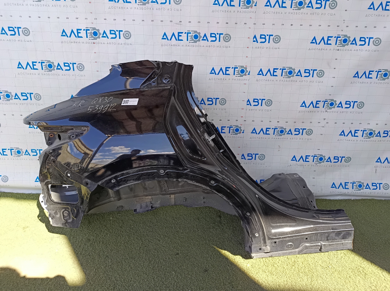Quarter wing rear right Infiniti QX30 17- black, on the body, bumps