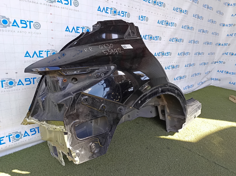 Quarter wing rear right Infiniti QX30 17- black, on the body, bumps