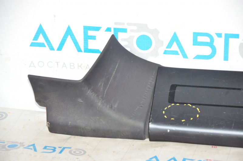 Rear right door sill trim Tesla Model X 16-21 complete type 1 black, broken fasteners, scratches, scuffs, bumps
