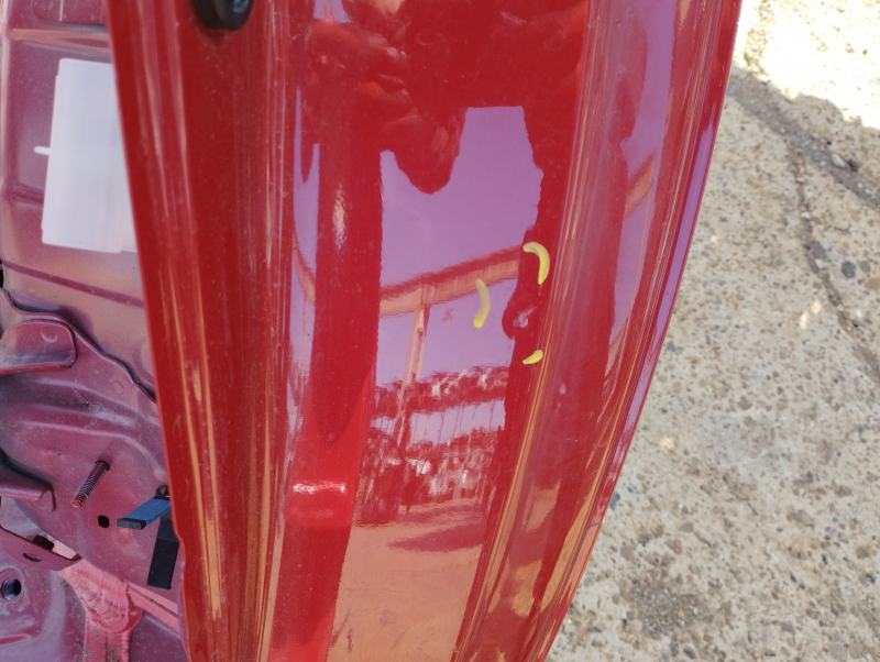 Quarter wing rear left Toyota Prius 30 10-15 red, on the body, dented, bumps