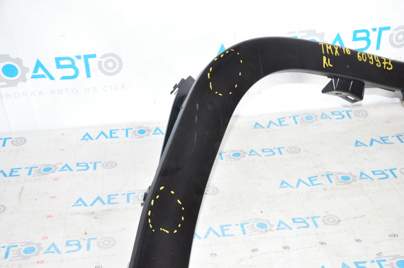 Door opening trim rear left rear Tesla Model X 16-21 black, broken fastening, dents
