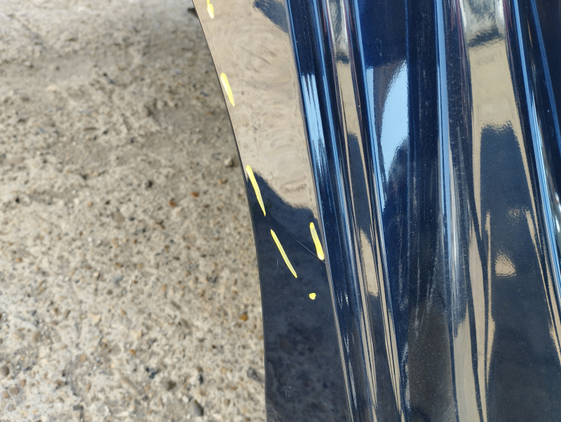 Quarter wing rear right Mazda 3 19- 4d, blue, on the body, bumps