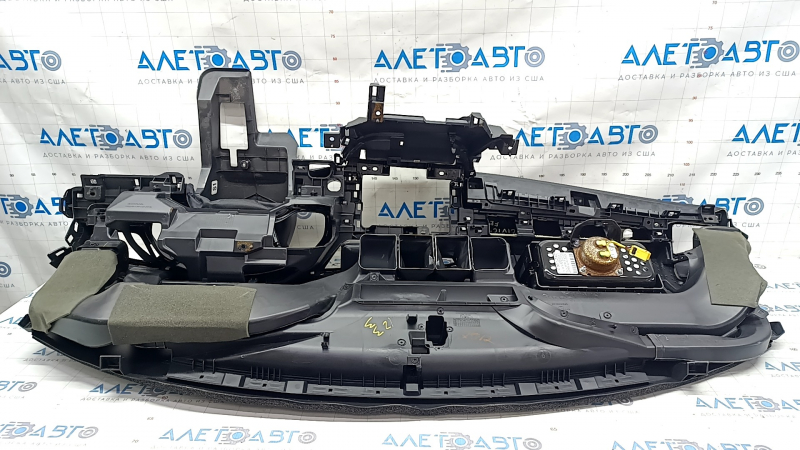 Torpedo front panel with AIRBAG Honda Civic X FC 16-21 black, butt, rusty pyropatron