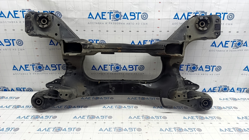 Rear subframe of Infiniti QX50 19- AWD, silent blocks cracked, fastening ear dented