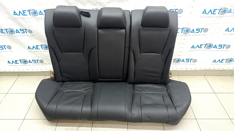 Rear row of seats 2nd row Honda Accord 23 - black leather, needs cleaning, dented