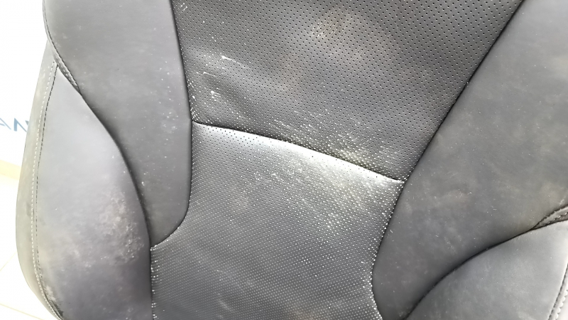 Passenger seat Honda Accord 23- without airbag, electric, heated, black leather, driftwood, non-working electrics, for spare parts, without control and headrest, for cleaning