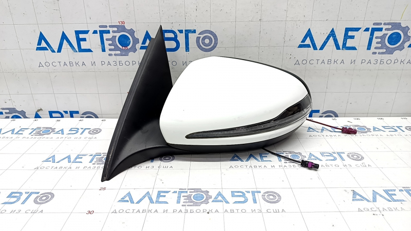 Side mirror left Mercedes GLC 16-22 10+8+2+2, turn signal, auto-dimming, heated, backlight, BSM, white