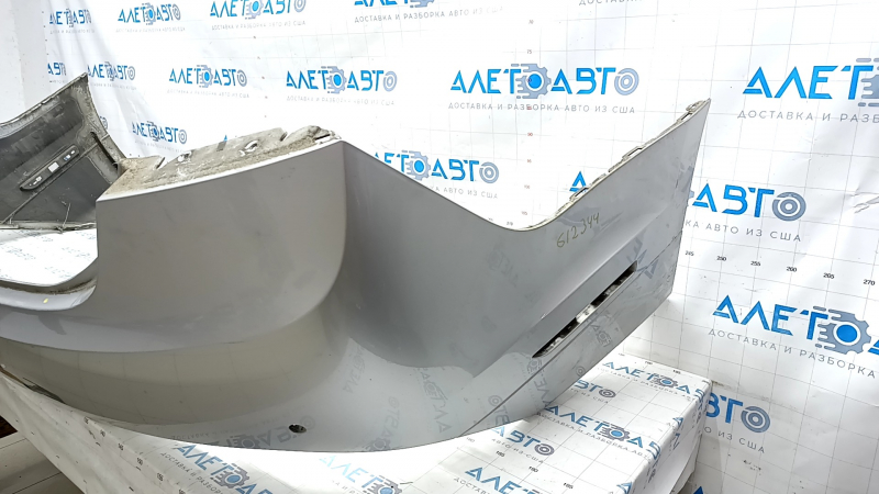 Rear bare bumper Lincoln MKZ 17-20 upper part, for 4 parking sensors, silver, broken mount