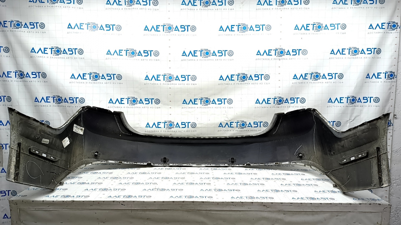 Rear bare bumper Lincoln MKZ 17-20 upper part, for 4 parking sensors, silver, broken mount