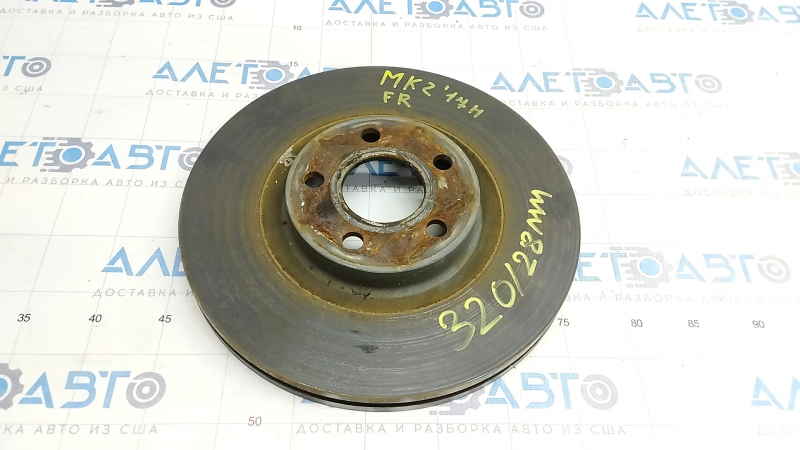 Front right brake disc Lincoln MKZ 17-20 2.0, hybrid, 320/28mm