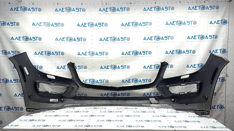 Bare front bumper Mercedes GLS-class X166 13-16 for parking sensors, for washer, silver, scratches