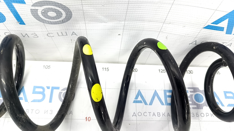 Rear left spring Nissan Rogue 21-23 FWD US built, stiffness 2 yellow, 1 green