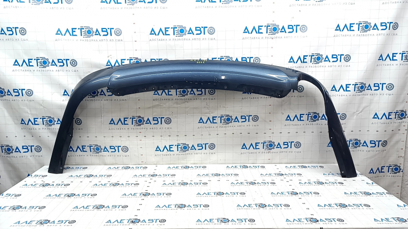 Rear bumper lip Ford Fusion mk5 13-18 for 1 pipe, blue, scratches, sand
