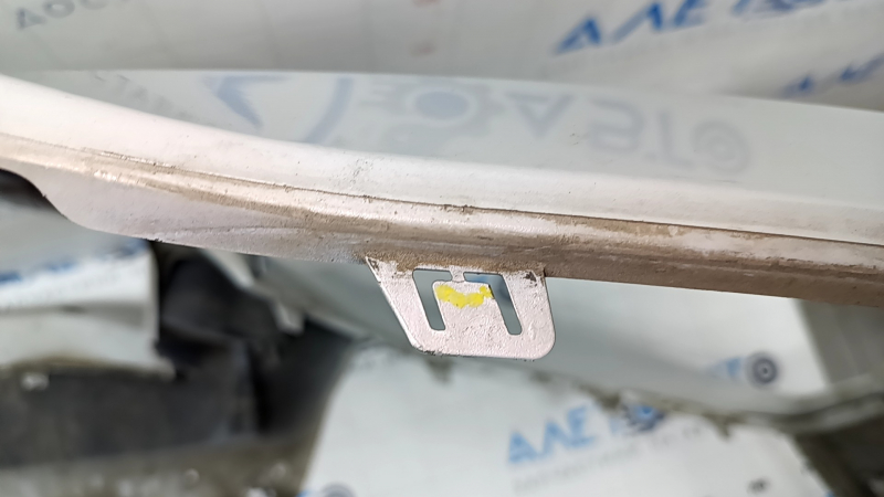 Bare front bumper BMW X3 G01 18-21 LUXURY-Line for parking sensors and camera, white, bumpers, cracks in fasteners
